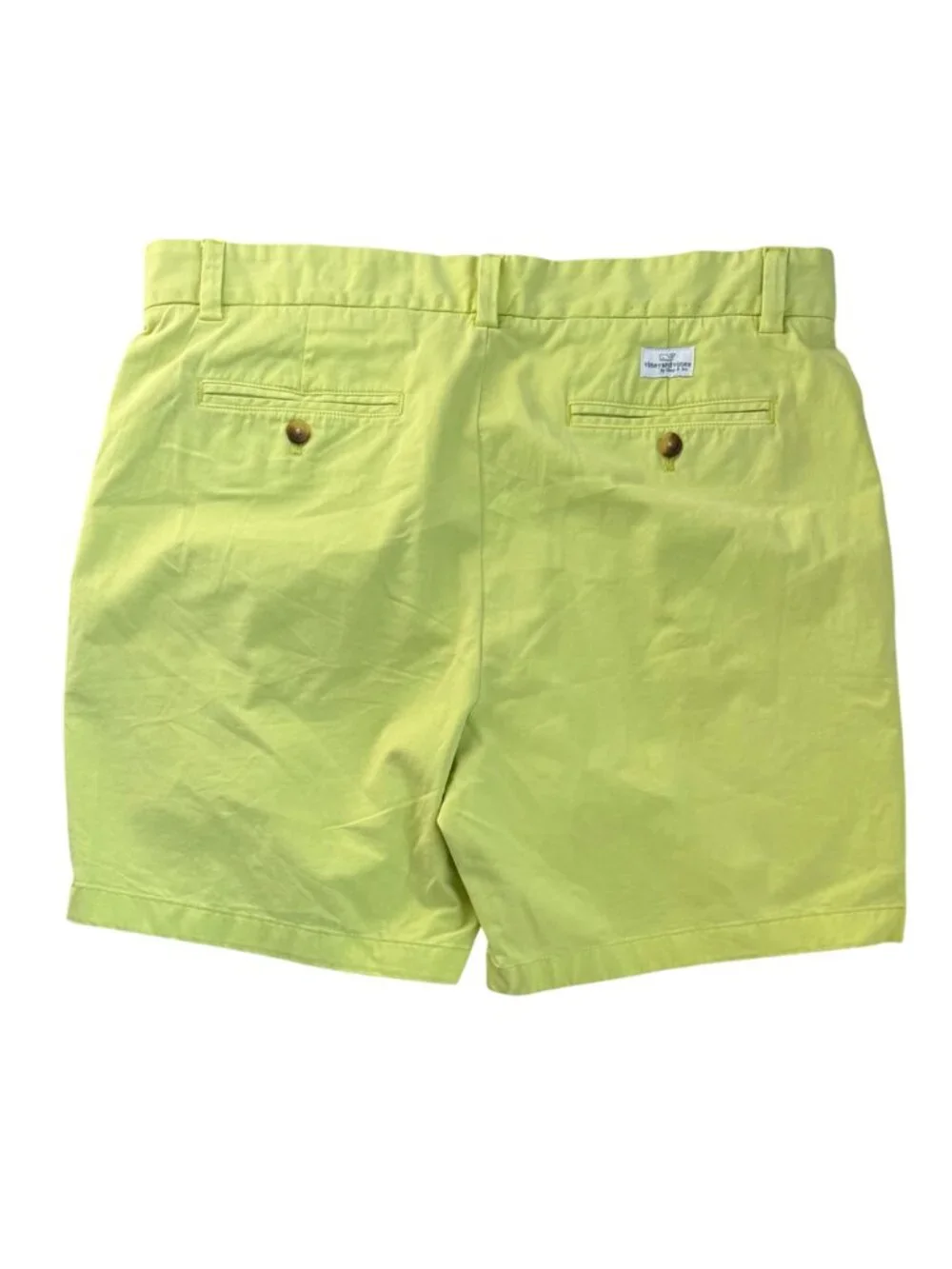 Vineyard Vines Shorts Mens Size 35 Breaker Short Lime Yellow Cotton Stretch